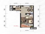 圣丰御景湾_1室1厅1卫 建面46平米