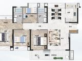 首开股份熙江玥_4室2厅2卫 建面125平米