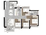 珠实西关都荟_3室2厅2卫 建面88平米