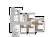 珠实西关都荟_3室2厅2卫 建面89平米