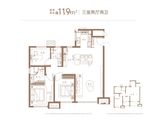 青特金茂中欧国际城滨江悦_3室2厅2卫 建面119平米