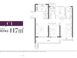 奥体学府_3室2厅2卫 建面117平米