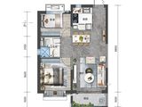 融耀子悦臺_2室2厅1卫 建面91平米
