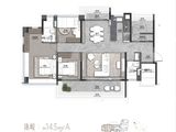 广州地铁地产珑璟台_3室2厅2卫 建面141平米