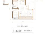 中原华曦府_4室2厅2卫 建面143平米