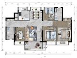 保利四季和颂_4室2厅2卫 建面105平米