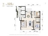 兴桐云禧峯璟_3室2厅2卫 建面125平米